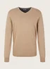 Tom Tailor Simple Knitted Jumper Hazel Brown Melange