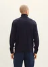 Tom Tailor Basic Knitted Sweater With A Turtleneck Knitted Navy Melange