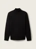 Tom Tailor Basic Knitted Sweater With A Turtleneck Black