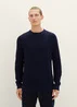 Tom Tailor Knitted Sweater With Texture Knitted Navy Melange