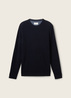 Tom Tailor Knitted Sweater With Texture Knitted Navy Melange - 1038612-13160