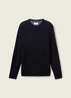 Tom Tailor Knitted Sweater With Texture Knitted Navy Melange