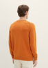 Tom Tailor Knitted Sweater With A Round Neckline Tomato Cream Orange Melange - 1038246-32752