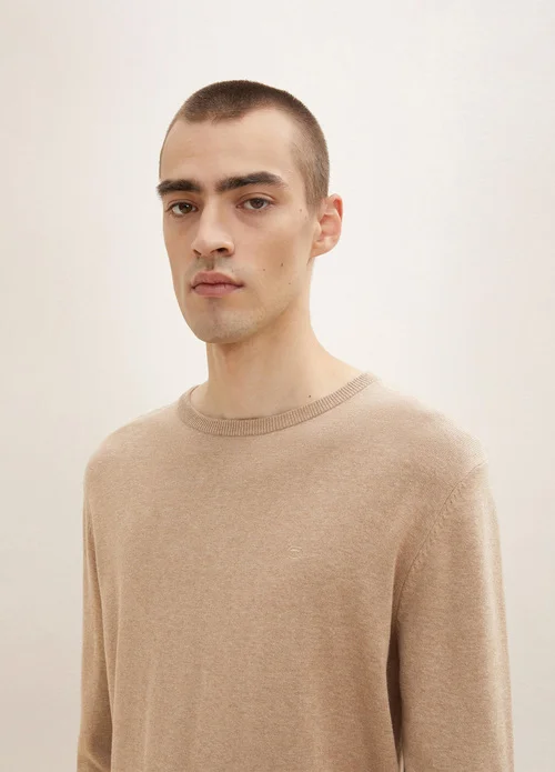 Tom Tailor Simple Knitted Jumper Hazel Brown Melange