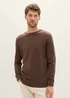 Tom Tailor Mottled Knitted Sweater Dark Brown Melange