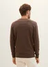 Tom Tailor Mottled Knitted Sweater Dark Brown Melange