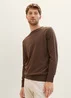 Tom Tailor Mottled Knitted Sweater Dark Brown Melange