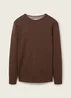 Tom Tailor Mottled Knitted Sweater Dark Brown Melange