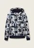 Tom Tailor Sweatshirt With An All Over Print Teal Big Letter Design