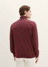 Tom Tailor Basic Knitted Sweater With A Turtleneck Tawny Port Red Melange - 1038202-32620