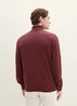 Tom Tailor Basic Knitted Sweater With A Turtleneck Tawny Port Red Melange