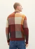 Tom Tailor Knitted Sweater With A Check Pattern Orange Colorful Block Check