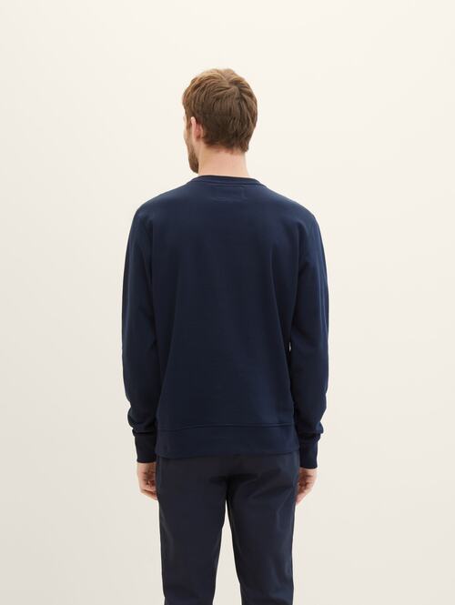 Tom Tailor Basic Sweatshirt Sky Captain Blue - 1040828-10668