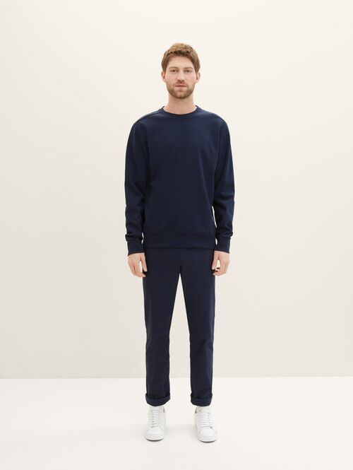 Tom Tailor Basic Sweatshirt Sky Captain Blue - 1040828-10668