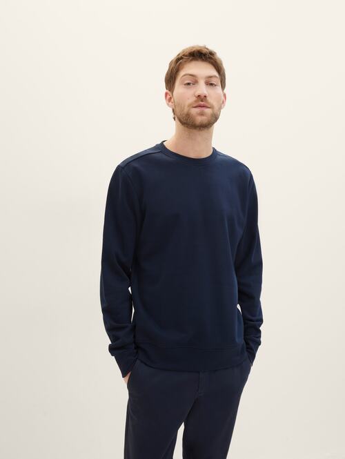 Tom Tailor Basic Sweatshirt Sky Captain Blue - 1040828-10668