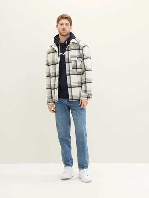 Tom Tailor Hoodie With A Logo Print Sky Captain Blue