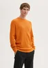 Tom Tailor Structured Crew Neck Sweater Pumpkin Orange Melange