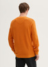 Tom Tailor Structured Crew Neck Sweater Pumpkin Orange Melange - 1042453-36300