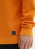 Tom Tailor Structured Crew Neck Sweater Pumpkin Orange Melange