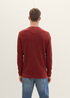 Tom Tailor Structured Crew Neck Sweater Burgundy Dark Red Melange - 1042453-35676