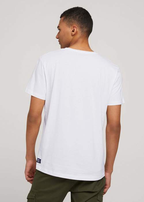 Tom Tailor T Shirt W Print White - 1025891-20000