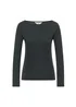 Lee Long Sleeve Boat Neck Tee Charcoal