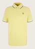 Tom Tailor Piqu Polo Shirt Yellow Curd Streaky Two Tone