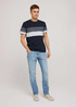 Multi Coloured T Shirt With A Striped Pattern Sky Captain Blue - 1030602_10668