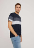 Multi Coloured T Shirt With A Striped Pattern Sky Captain Blue - 1030602_10668