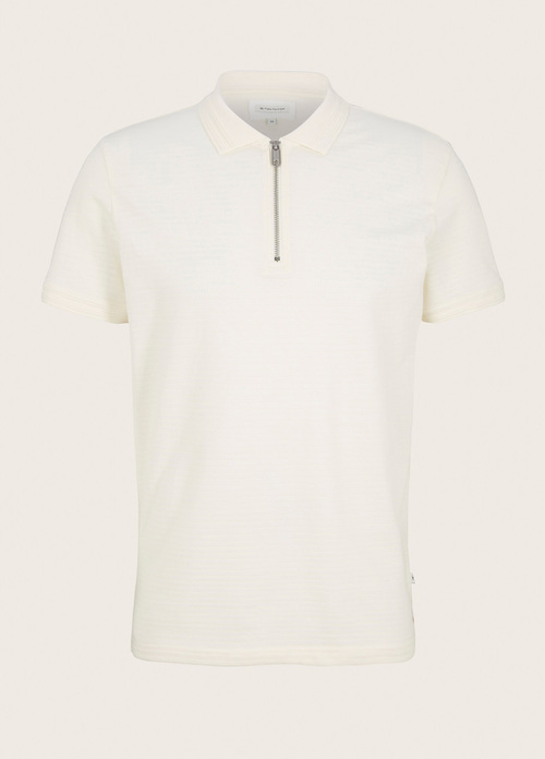 Tom Tailo Halfzip Polo Shirt Vanila - 1031655-29795