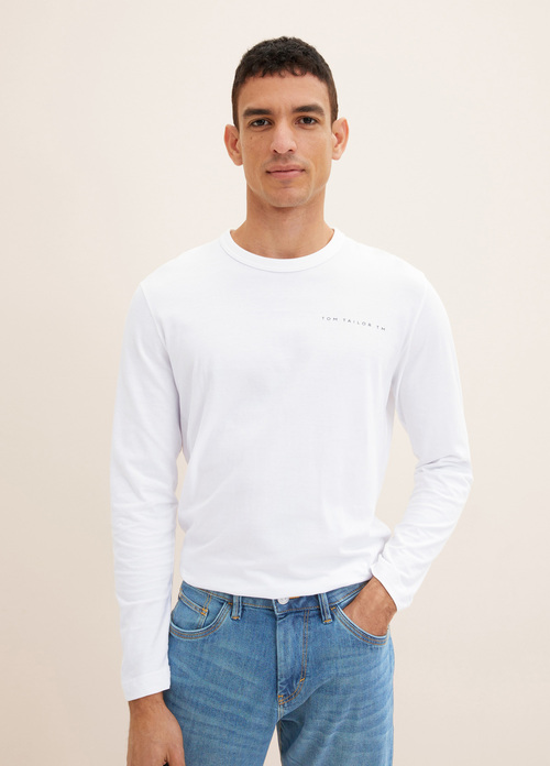 Tom Tailor Long Sleeve T Shirt White - 1036176-20000