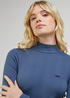 Lee Ribbed Long Sleeve High Neck Deep Waters - L40HIBA62