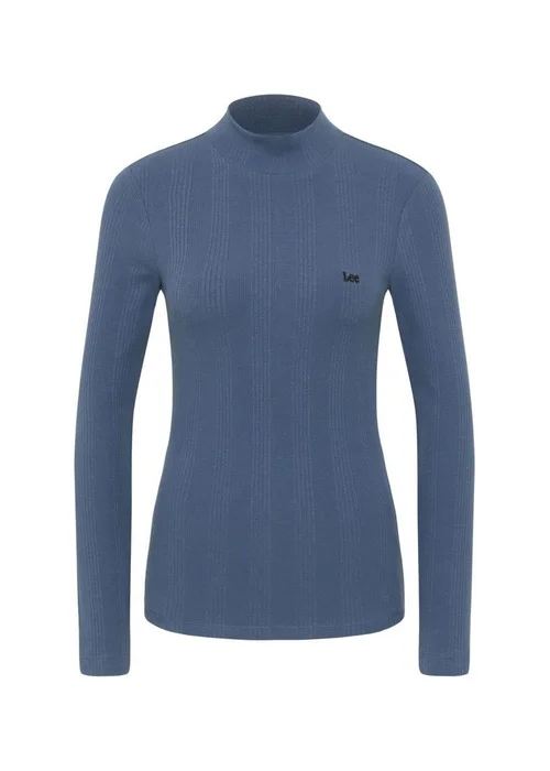 Lee Ribbed Long Sleeve High Neck Deep Waters