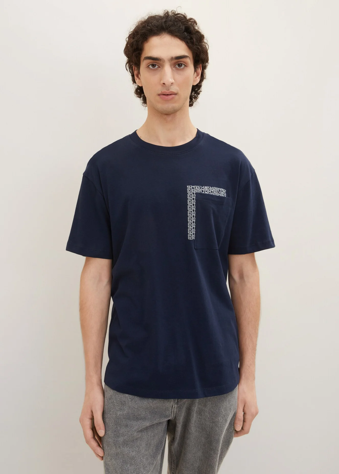Tom Tailor T Shirt Sign Sky Captain Blue