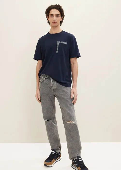 Tom Tailor T Shirt Sign Sky Captain Blue