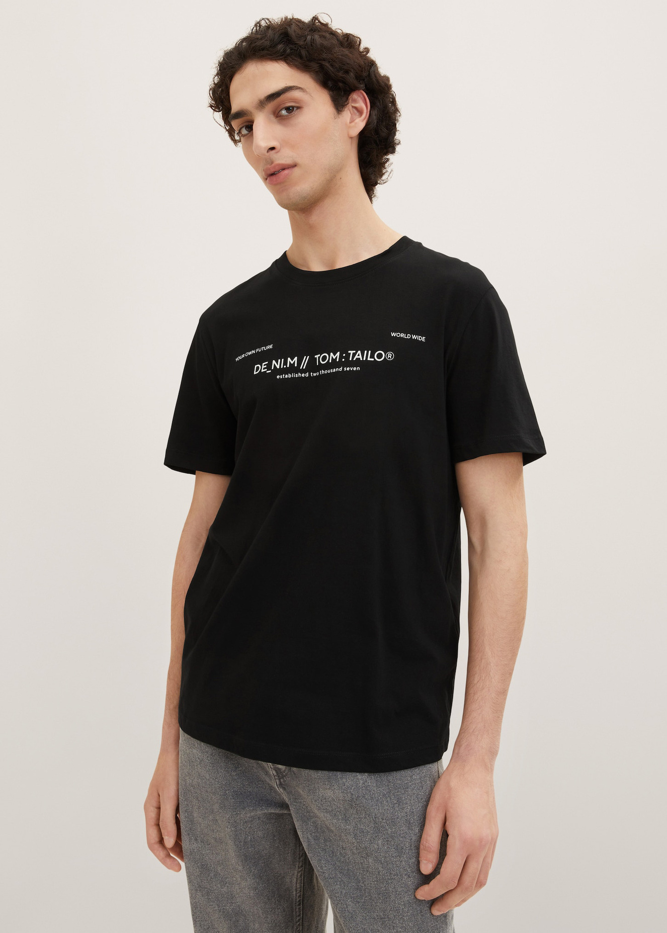 Denim Tom Tailor Tshirt Black - 1035581-29999