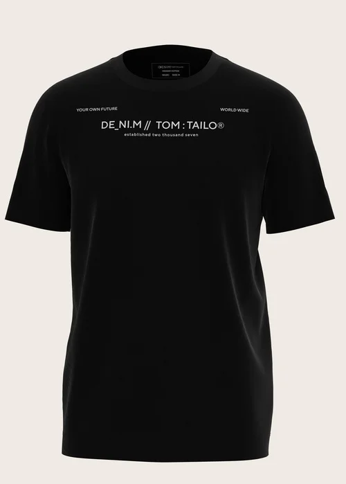 Denim Tom Tailor Tshirt Black