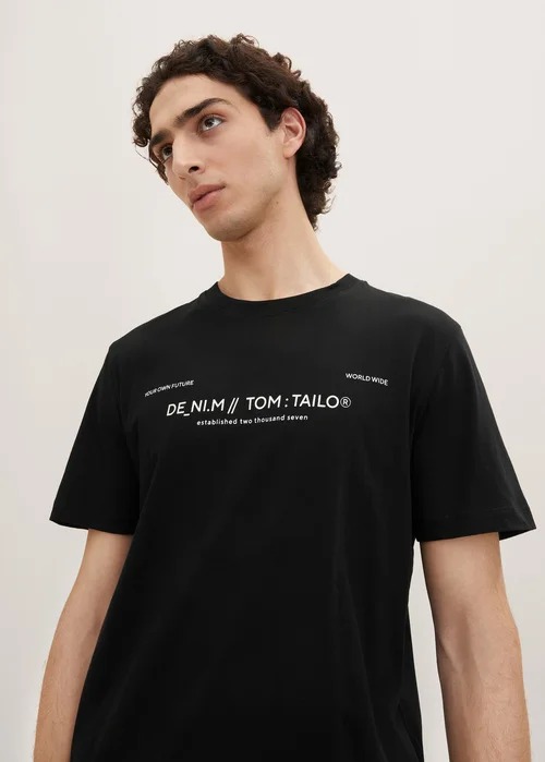 Denim Tom Tailor Tshirt Black