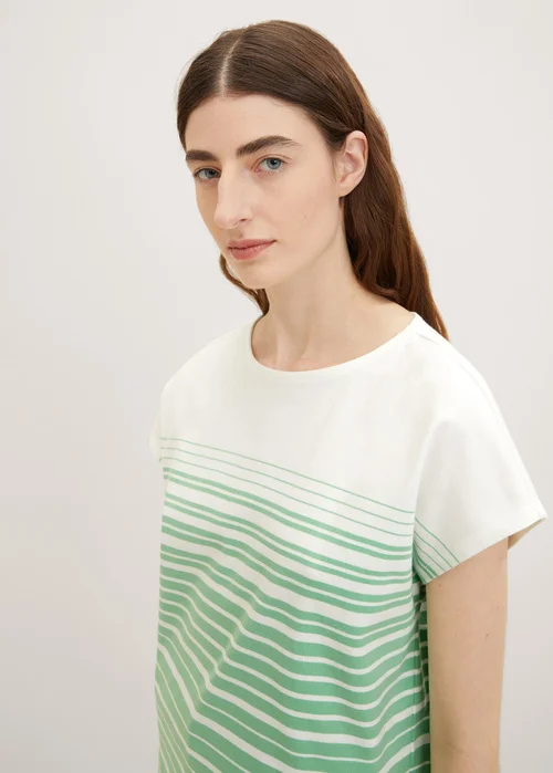 Tom Tailor Tshirt Green Gradient Stripe