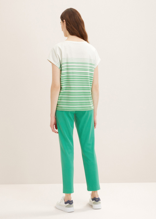 Tom Tailor Tshirt Green Gradient Stripe - 1035480-31329