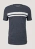 Denim Tom Tailor T Shirt With A Logo Print Sky Captain Blue Non Solid