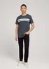 Denim Tom Tailor T Shirt With A Logo Print Sky Captain Blue Non Solid