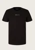 Denim Tom Tailor T Shirt With A Logo Print Black