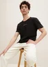 Denim Tom Tailor T Shirt With A Logo Print Black