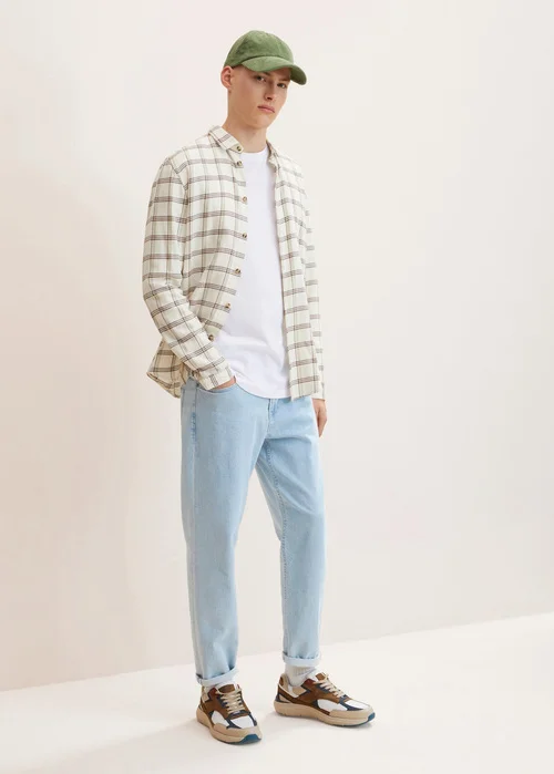 Denim Tom Tailor Basic Long Sleeved Shirt White