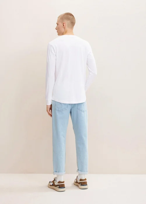 Denim Tom Tailor Basic Long Sleeved Shirt White