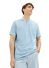 Denim Tom Tailor Polo Tee Washed Out Middle Blue