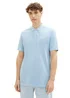 Denim Tom Tailor Polo Tee Washed Out Middle Blue