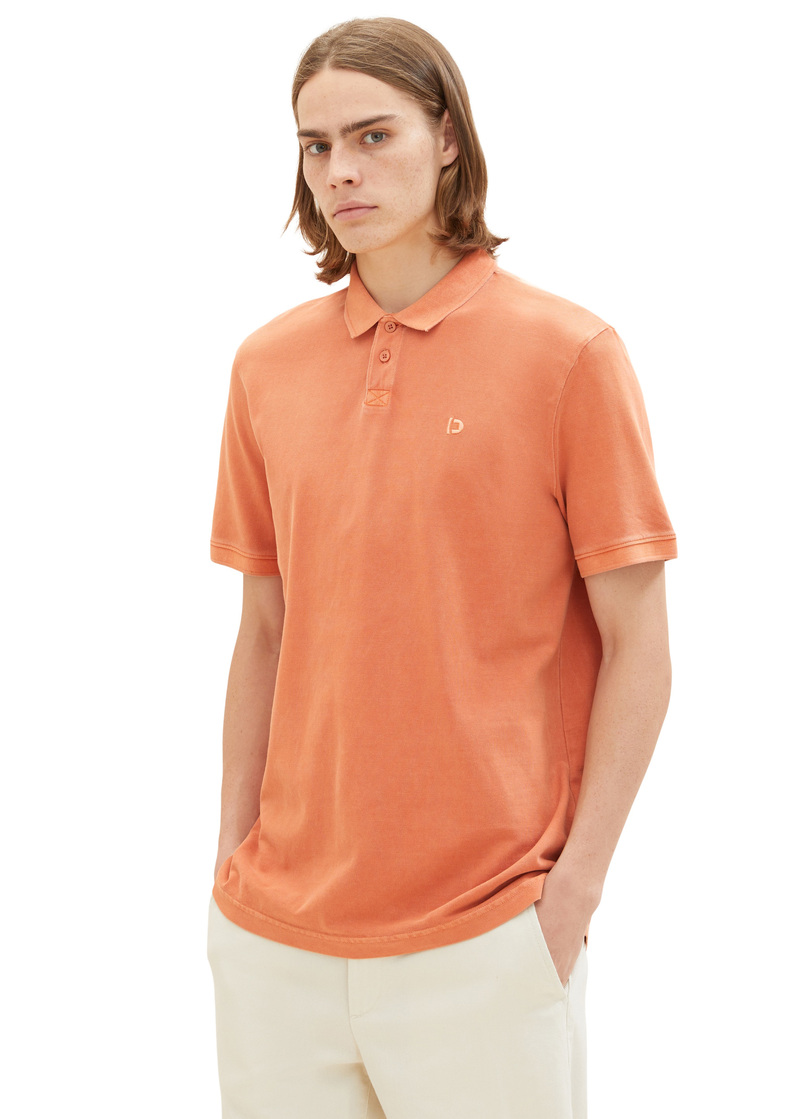 Denim Tom Tailor Polo Tee Soft Autumn Rust - 1037200-32247