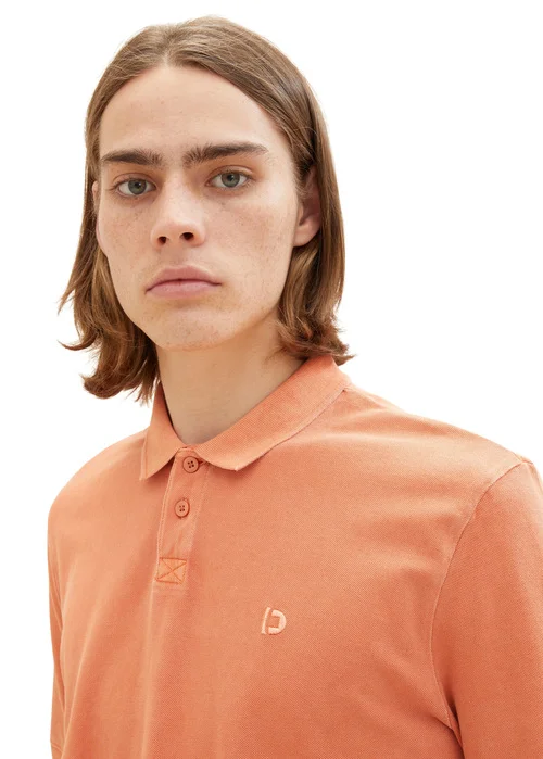 Denim Tom Tailor Polo Tee Soft Autumn Rust